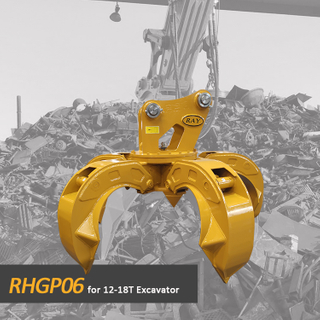 Excavadora RHGP-06 Cuchara para chatarra de acero Cuchara para chatarra hidráulica Cuchara para cáscara de naranja a la venta